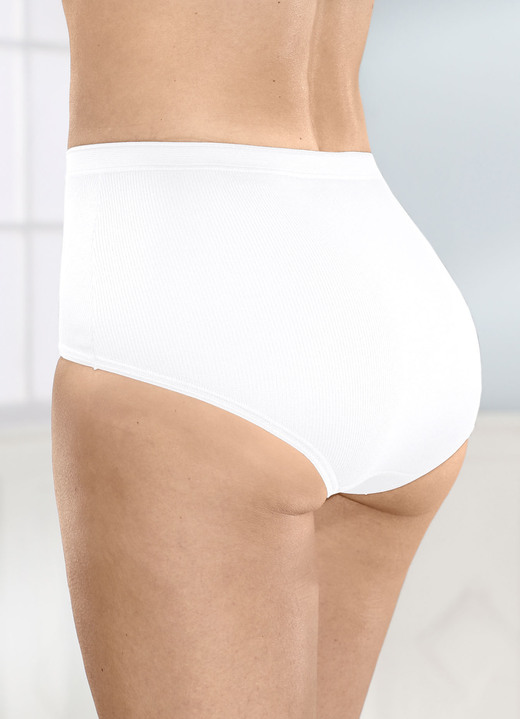 Slips - Viererpack Slips mit Spitzeneinsätzen, in Größe 038 bis 052, in Farbe 2X SCHWARZ, 2X WEISS Ansicht 4