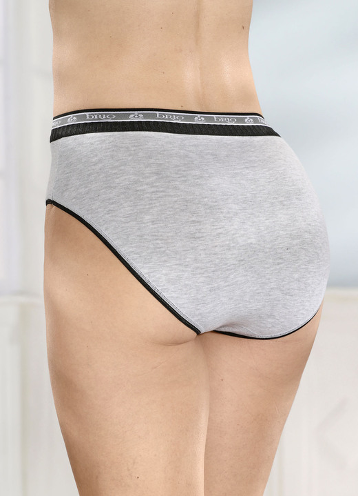 Slips - brio lingerie Viererpack Slips, in Größe 036 bis 050, in Farbe SILBERGRAU MELIERT Ansicht 2