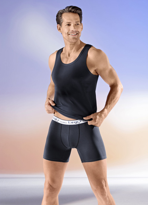 Unterhemden - Dreierpack Achselshirts aus Feinjersey Ansicht 3 Unterhemden - Dreierpack Achselshirts aus Feinjersey, in Größe 005 bis 011, in Farbe 2X INDIGOBLAU, 1X NAVY Ansicht 3