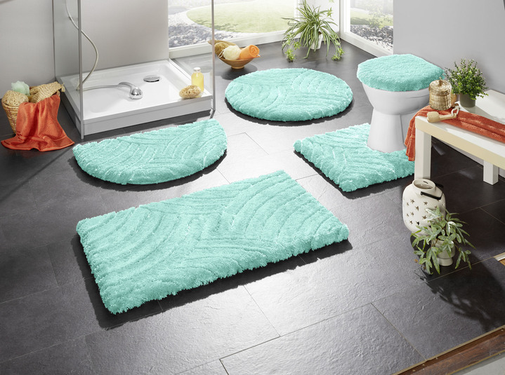Badgarnituren - Barfußweiche Magicsoft Badgarnitur , in Größe 100 (Vorleger halbrund, 50/ 80 cm) bis 112 (WC-Deckelbezug, 47/ 50 cm), in Farbe TERRA Ansicht 8