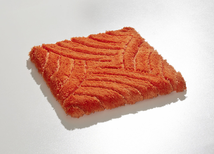 Badgarnituren - Barfußweiche Magicsoft Badgarnitur , in Größe 100 (Vorleger halbrund, 50/ 80 cm) bis 112 (WC-Deckelbezug, 47/ 50 cm), in Farbe TERRA Ansicht 2