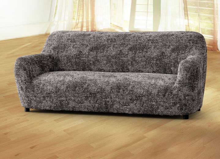 Sessel- & Sofaüberwürfe - Stretchbezüge in Mikrofaser-Qualität, in Größe 05 (TV-Sessel-Bezug) bis 103 (3-Sitzer-Bezug), in Farbe BRAUN Ansicht 1