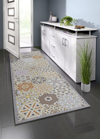 Fußmatten - Fußmatte mit rutschhemmender Latex-Rückseite, in Größe 101 (40x 60 cm) bis 103 (45x145 cm), in Farbe BUNT – Farbe BUNT – Ansicht 