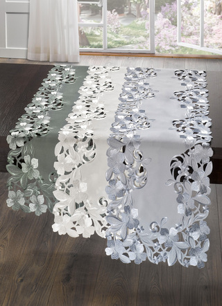 Dekokissen & Hüllen - Bestickte Tisch- und Raumdekoration, in Größe 100 (Deckchen oval, 30/ 45 cm) bis 404 (Kissenbezug, 40/ 40 cm), in Farbe CHAMPAGNER – Farbe CHAMPAGNER – Ansicht 