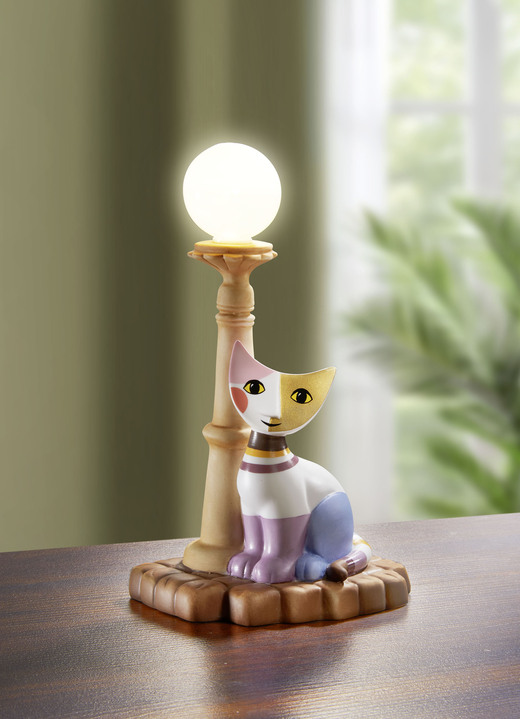Figuren - Katze an Laterne aus der Rosina-Wachtmeister-Kollektion, in Farbe BUNT