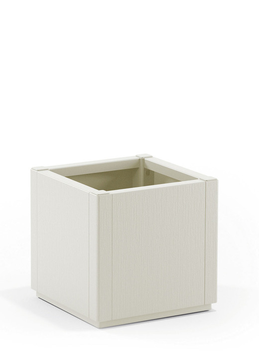Blumentöpfe & Pflanzgefäße - Pflanzkasten aus recyceltem Polypropylen, in Farbe WEISS, in Ausführung Ohne Spalier, schmal Ansicht 1