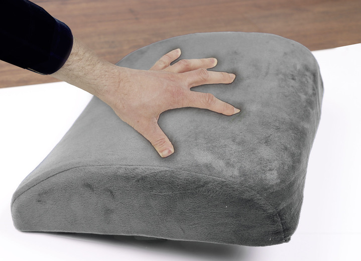 Gesunder Rücken - Lendenkissen  aus anpassungsfähigem Memory Foam, in Farbe GRAU Ansicht 1