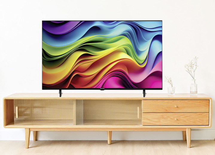 Fernseher - Grundig GUB7440Q 4K-UHD-Smart-QLED-Fernseher, in Farbe SCHWARZ Ansicht 2