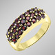 Ringe - Vergoldeter Damenring mit Granat – Ansicht 1 Ringe - Vergoldeter Damenring mit Granat, in Größe 160 bis 220, in Farbe  – Ansicht 1