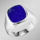 Ringe - Herrenring aus Silber mit echtem Lapislazuli, in Größe 180 bis 240, in Farbe  – Ansicht 1