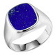 Ringe - Herrenring aus Silber mit echtem Lapislazuli, in Größe 180 bis 240, in Farbe  – Ansicht 2