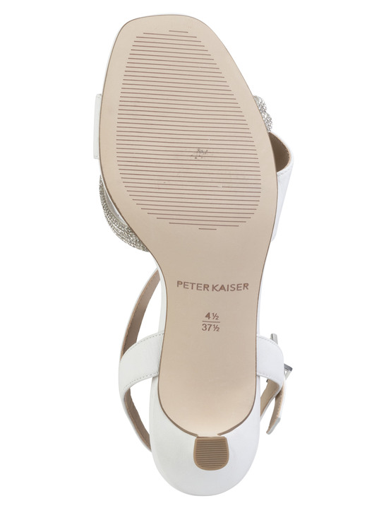 Sandaletten & Pantoletten - Peter Kaiser Sandalette mit Glitzersteinchen, in Größe 4 bis 8, in Farbe WEISS Ansicht 3