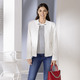 Blazer - Kurzblazer mit Reißverschlusstaschen – Farbe NATURWEISS – Ansicht 4 Blazer - Kurzblazer mit Reißverschlusstaschen, in Größe 034 bis 052, in Farbe NATURWEISS – Farbe NATURWEISS – Ansicht 4