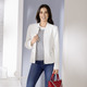 Blazer - Kurzblazer mit Reißverschlusstaschen – Farbe NATURWEISS – Ansicht 1 Blazer - Kurzblazer mit Reißverschlusstaschen, in Größe 034 bis 052, in Farbe NATURWEISS – Farbe NATURWEISS – Ansicht 1