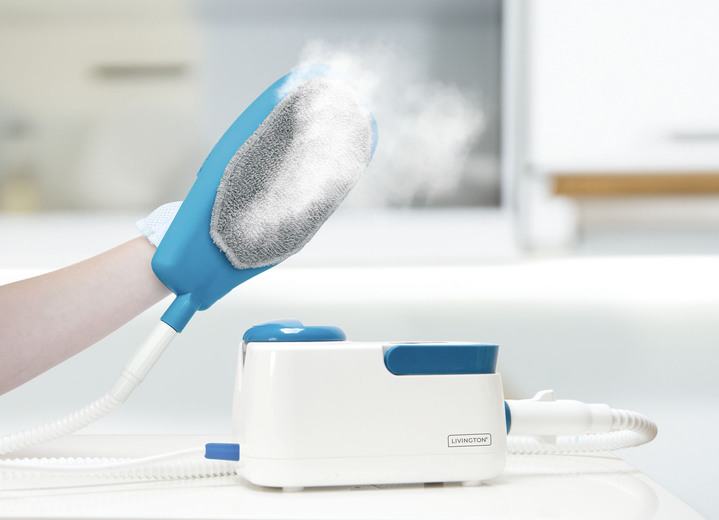 Reinigungsgeräte - Dampfreiniger Livington SteamTouch, in Farbe WEISS-BLAU Ansicht 1