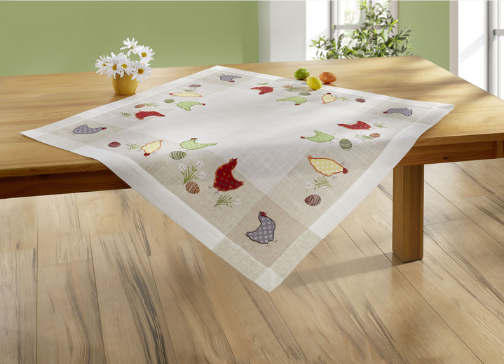 Heimtextilien - Tisch- und Raumdekoration mit aufwendigen Applikationen, in Größe 102 (Läufer, 40/ 85 cm) bis 404 (Kissenbezug, 40/ 40 cm), in Farbe SEKT-BUNT Ansicht 2