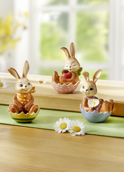 Ostern - Mini-Hasen, 3er-Set, in Farbe BUNT