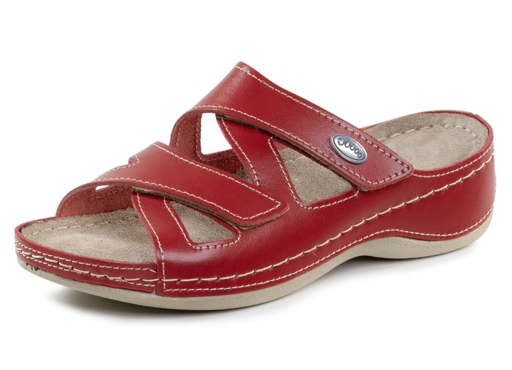 Sandaletten & Pantoletten - ELENA EDEN Pantolette aus Nappaleder, in Größe 036 bis 042, in Farbe MARINE Ansicht 4