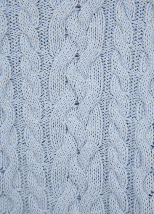 Langarm - Kapuzenpullover aus reiner Baumwolle Ansicht 2 Langarm - Kapuzenpullover aus reiner Baumwolle, in Größe 038 bis 052, in Farbe HELLBLAU Ansicht 2