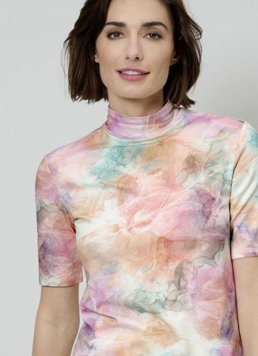 Shirts - Shirt mit modischem Stehkragen, in Größe 044 bis 052, in Farbe MULTICOLOR Ansicht 2