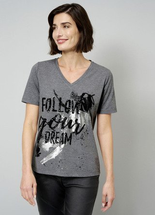 Shirt mit aufwendiger Pailettenzier
