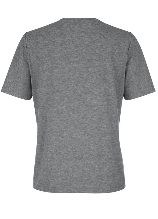 Shirts - Shirt mit aufwendiger Pailettenzier, in Größe 038 bis 048, in Farbe GRAU MELIERT-SCHWARZ Ansicht 3