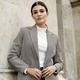 Blazer - Blazer mit grafischem Dessin – Farbe CAMEL-SCHWARZ – Ansicht 2 Blazer - Blazer mit grafischem Dessin, in Größe 020 bis 052, in Farbe CAMEL-SCHWARZ – Farbe CAMEL-SCHWARZ – Ansicht 2