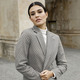 Blazer - Blazer mit grafischem Dessin – Farbe CAMEL-SCHWARZ – Ansicht 1 Blazer - Blazer mit grafischem Dessin, in Größe 020 bis 052, in Farbe CAMEL-SCHWARZ – Farbe CAMEL-SCHWARZ – Ansicht 1