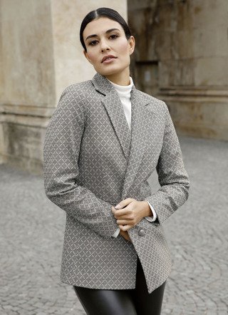 Blazer mit grafischem Dessin