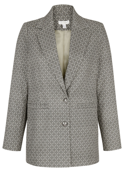 Blazer - Blazer mit grafischem Dessin Ansicht 4 Blazer - Blazer mit grafischem Dessin, in Größe 020 bis 052, in Farbe CAMEL-SCHWARZ Ansicht 4