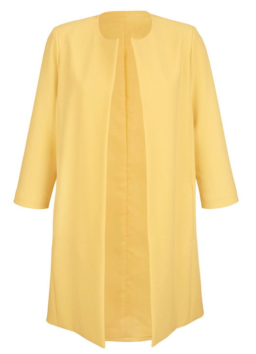 Blazer - Longblazer mit Taschen, in Größe 020 bis 052, in Farbe GELB Ansicht 2