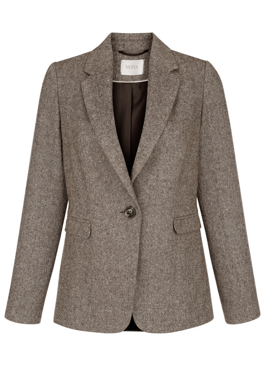 Blazer - Blazer mit Pattentaschen, in Größe 038 bis 052, in Farbe BRAUN MELIERT Ansicht 3