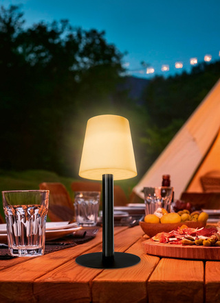 Gartenbeleuchtung - Solar-Tischleuchte EASYmaxx, in Farbe WEISS-SCHWARZ – Farbe WEISS-SCHWARZ – Ansicht 