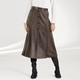 Röcke - Rock mit schmückender Zierknopfblende, in Größe 020 bis 048, in Farbe TAUPE – Farbe TAUPE – Ansicht 1