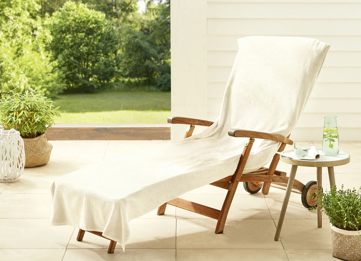 Kissen, Polster & Auflagen - Dyckhoff-Schonbezüge aus Frottee, in Größe 300 (für Hochlehner, ca. 60x130 cm) bis 301 (für Liegen, ca. 70x200 cm), in Farbe BLAU Ansicht 7