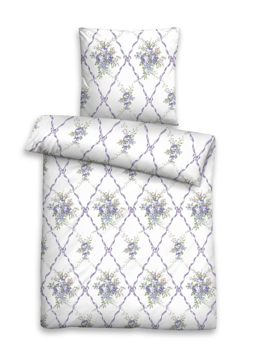 Bettwäschegarnituren - Bettwäsche-Garnitur in kuschelweicher Qualität, in Größe 112 (80/80 cm + 135/200 cm) bis 412 (4-teiliges Sparset), in Farbe BLAU Ansicht 5