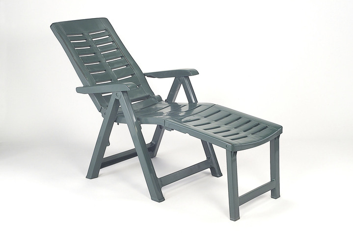 Gartenmöbel - Hochwertiger Relax-Hochlehner, in Farbe WEISS Ansicht 2