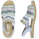 Sandaletten & Pantoletten - Rieker, sommerliche Damen-Sandalen, mit seitlichen Elastik-Bandagen, in Größe 036 bis 042, in Farbe HELLBLAU-BUNT – Farbe HELLBLAU-BUNT – Ansicht 4
