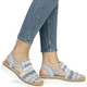 Sandaletten & Pantoletten - Rieker, sommerliche Damen-Sandalen, mit seitlichen Elastik-Bandagen, in Größe 036 bis 042, in Farbe HELLBLAU-BUNT – Farbe HELLBLAU-BUNT – Ansicht 5
