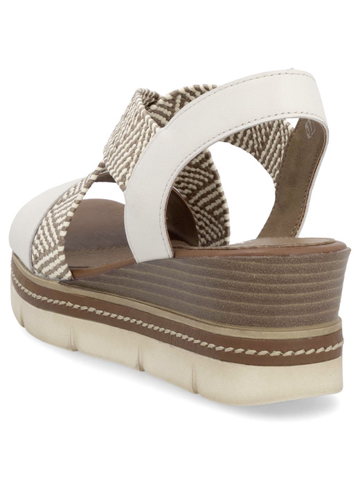 Sandaletten & Pantoletten - Remonte Sandalette mit Flechtdurchzügen, in Größe 036 bis 042, in Farbe SCHWARZ-CREME Ansicht 8