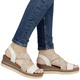 Sandaletten & Pantoletten - Remonte Sandalette mit Flechtdurchzügen, in Größe 036 bis 042, in Farbe SCHWARZ-CREME – Farbe HELLBEIGE-SAND – Ansicht 5