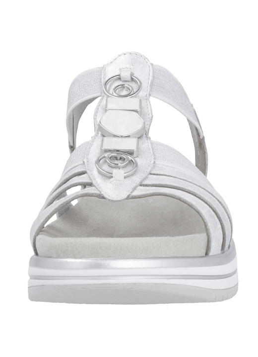 Sandaletten & Pantoletten - Remonte Riemchen-Sandale mit Metallschmuck, in Größe 036 bis 042, in Farbe MATTSILBER Ansicht 2