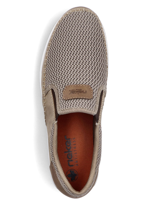 Slipper & Schnürschuhe - Rieker, sommerliche Herren-Slipper, mit Gummizug, in Größe 040 bis 046, in Farbe BLAU-BRAUN Ansicht 9