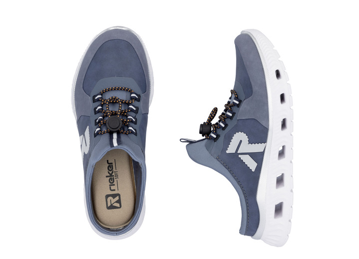 Slipper & Schnürschuhe - Rieker Slipper mit elastischem Schnellschnürsystem mit Stopper, in Größe 036 bis 042, in Farbe EISGRAU-GRAFIT Ansicht 8