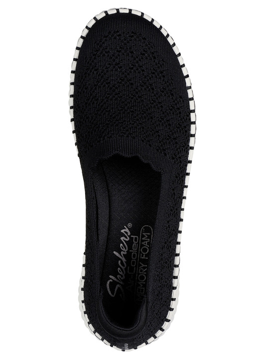 Slipper & Schnürschuhe - SKECHERS Slipper aus dehnbarem Strick-Material, in Größe 036 bis 041, in Farbe SCHWARZ Ansicht 2