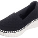 Slipper & Schnürschuhe - SKECHERS Slipper aus dehnbarem Strick-Material, in Größe 036 bis 041, in Farbe SCHWARZ – Farbe SCHWARZ – Ansicht 1