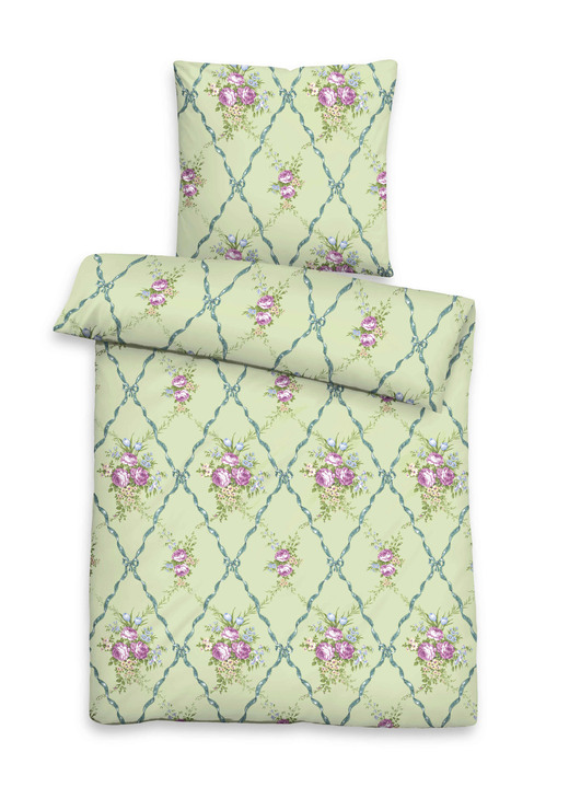 Bettwäschegarnituren - Bettwäsche-Garnitur in kuschelweicher Qualität, in Größe 112 (80/80 cm + 135/200 cm) bis 412 (4-teiliges Sparset), in Farbe BLAU Ansicht 8