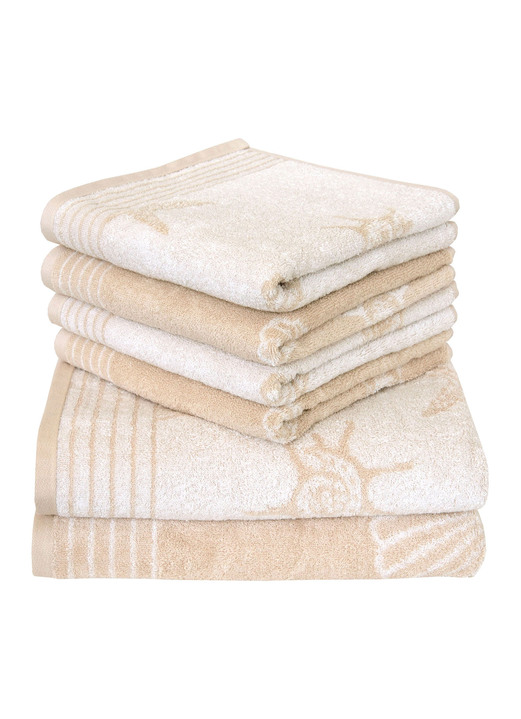 Handtücher - Frottier-Serie von Dyckhoff aus 100% Baumwolle, in Größe 200 (Handtuch, 50x100 cm) bis 204 (Duschtuch, 70x140 cm), in Farbe TÜRKIS Ansicht 7