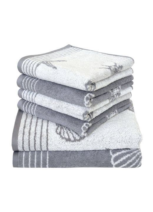 Handtücher - Frottier-Serie von Dyckhoff aus 100% Baumwolle, in Größe 200 (Handtuch, 50x100 cm) bis 204 (Duschtuch, 70x140 cm), in Farbe TÜRKIS Ansicht 10