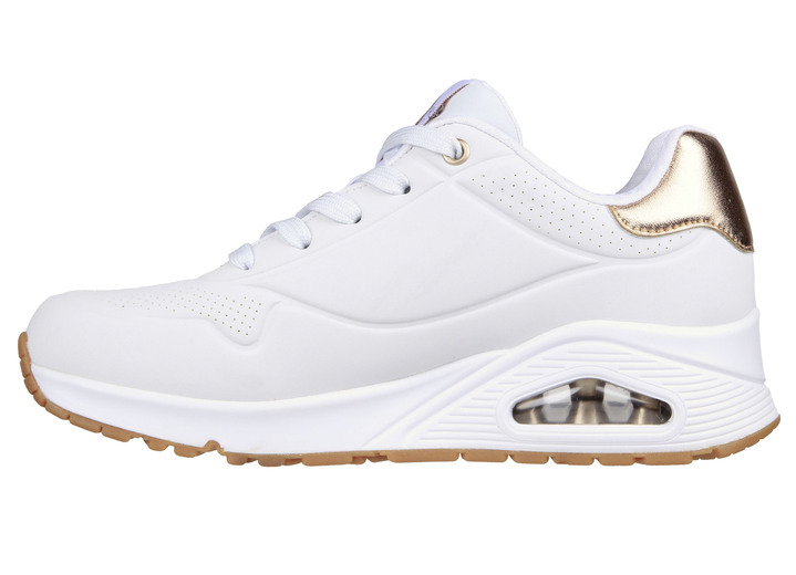 Schuhe - SKECHERS, bequeme Damen-Sneaker, mit sichtbarem Luftpolster, in Größe 036 bis 042, in Farbe SCHWARZ-GOLD Ansicht 10